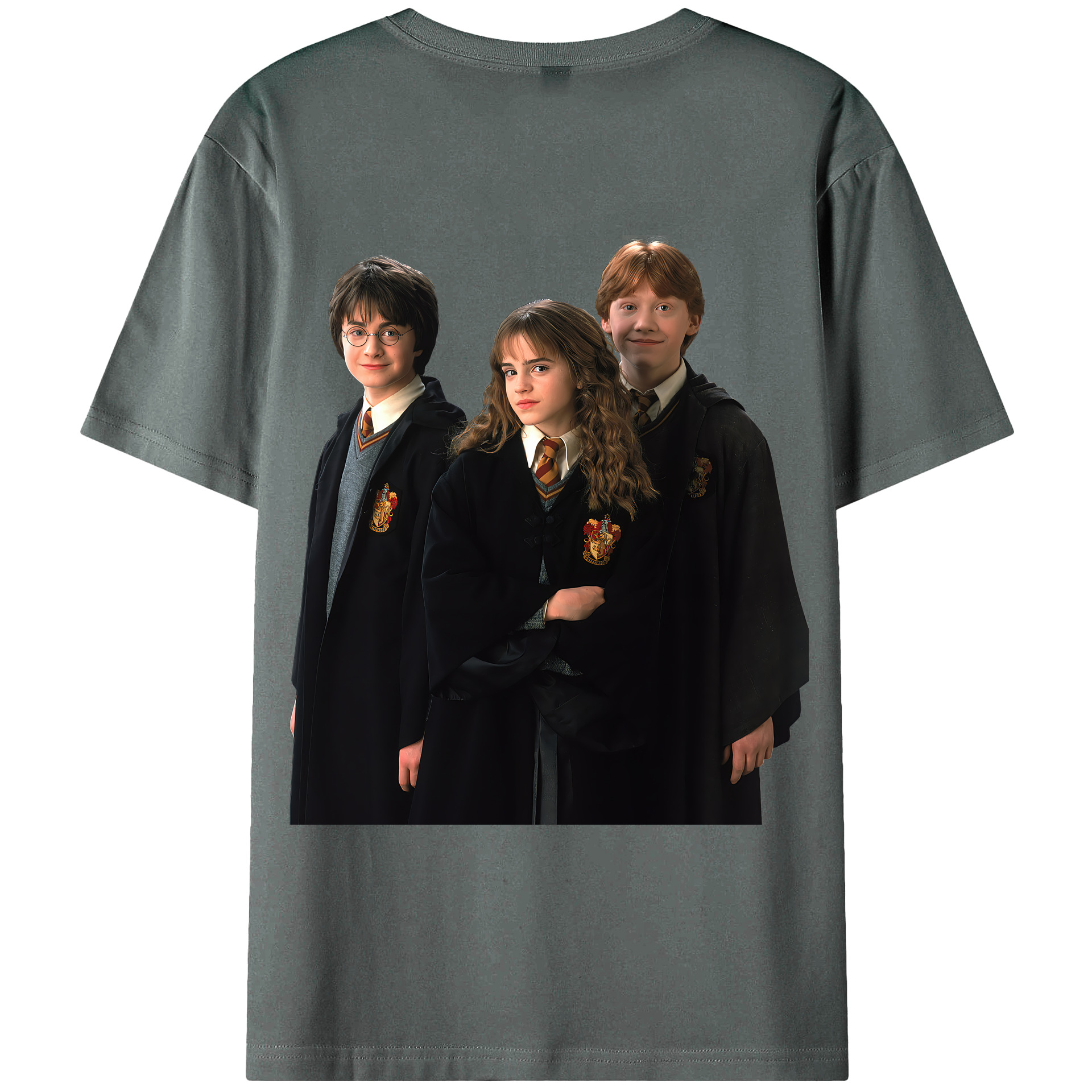 （画像用） Harry Potter ハリー・ポッターシリーズ 綿100％ メンズ半袖Tシャツ（バックプリント） 通気性